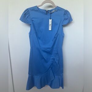 Alice and Olivia Summer Dress. NWT! Slightly puffed sleeves. Ruffle accent.